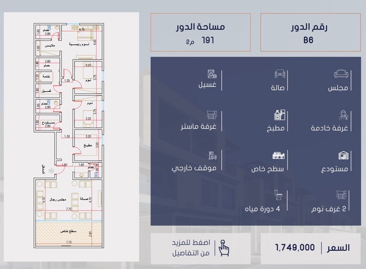 للبيع دور ثاني مميز | حي النفل 📍